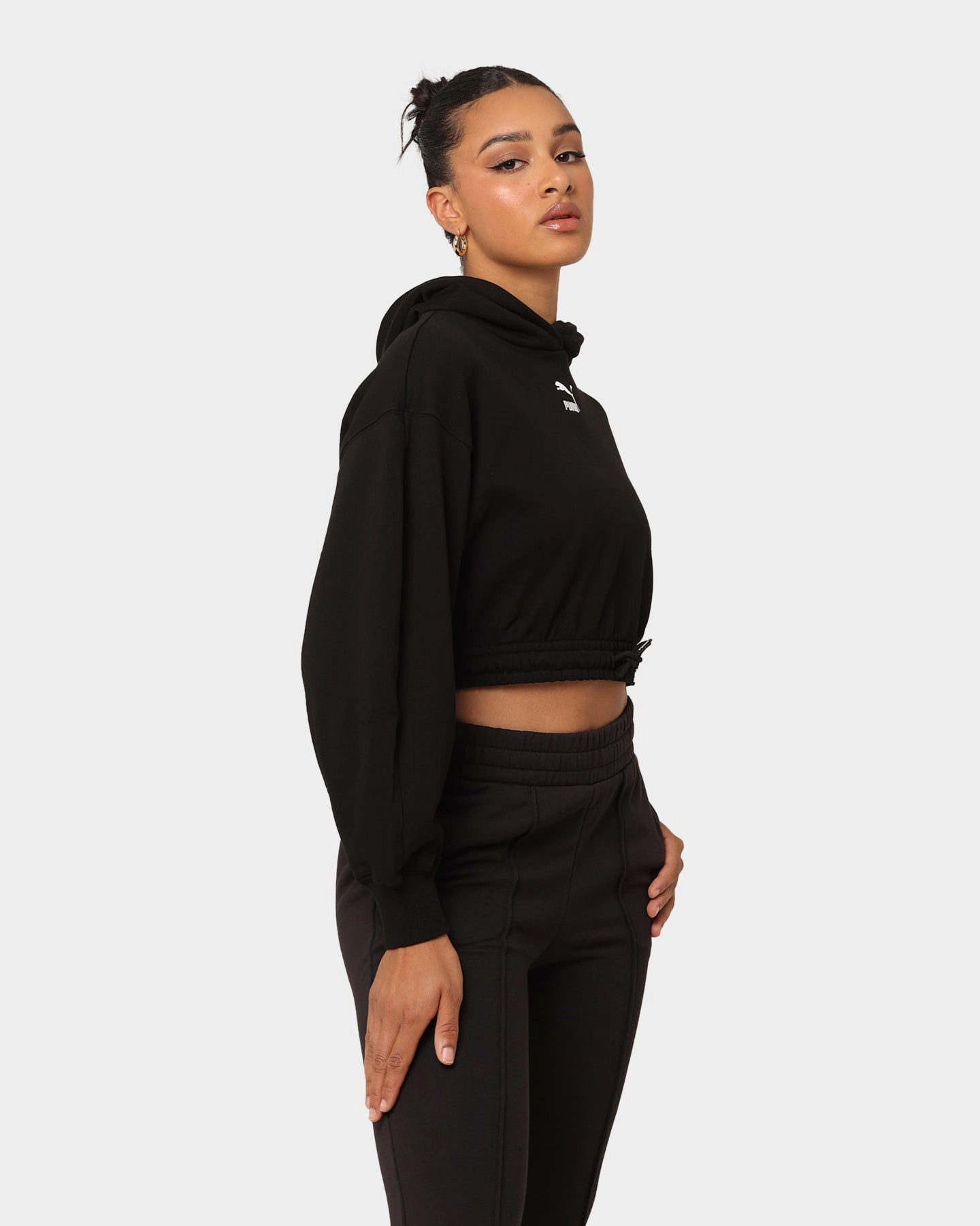 Promote Windproof Barrier Puma Women's Classics Cropped Hoodie Puma Black