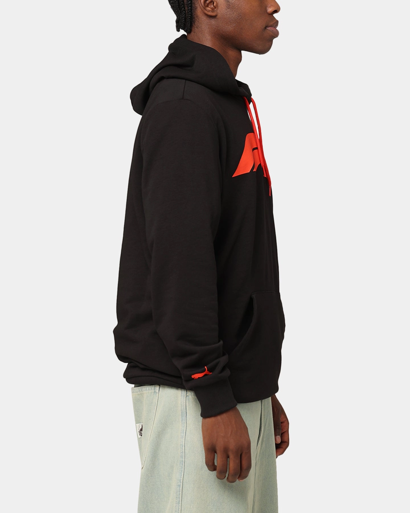 Sporty Style High Neck Puma X F1 Essential Logo Hoodie Puma Black