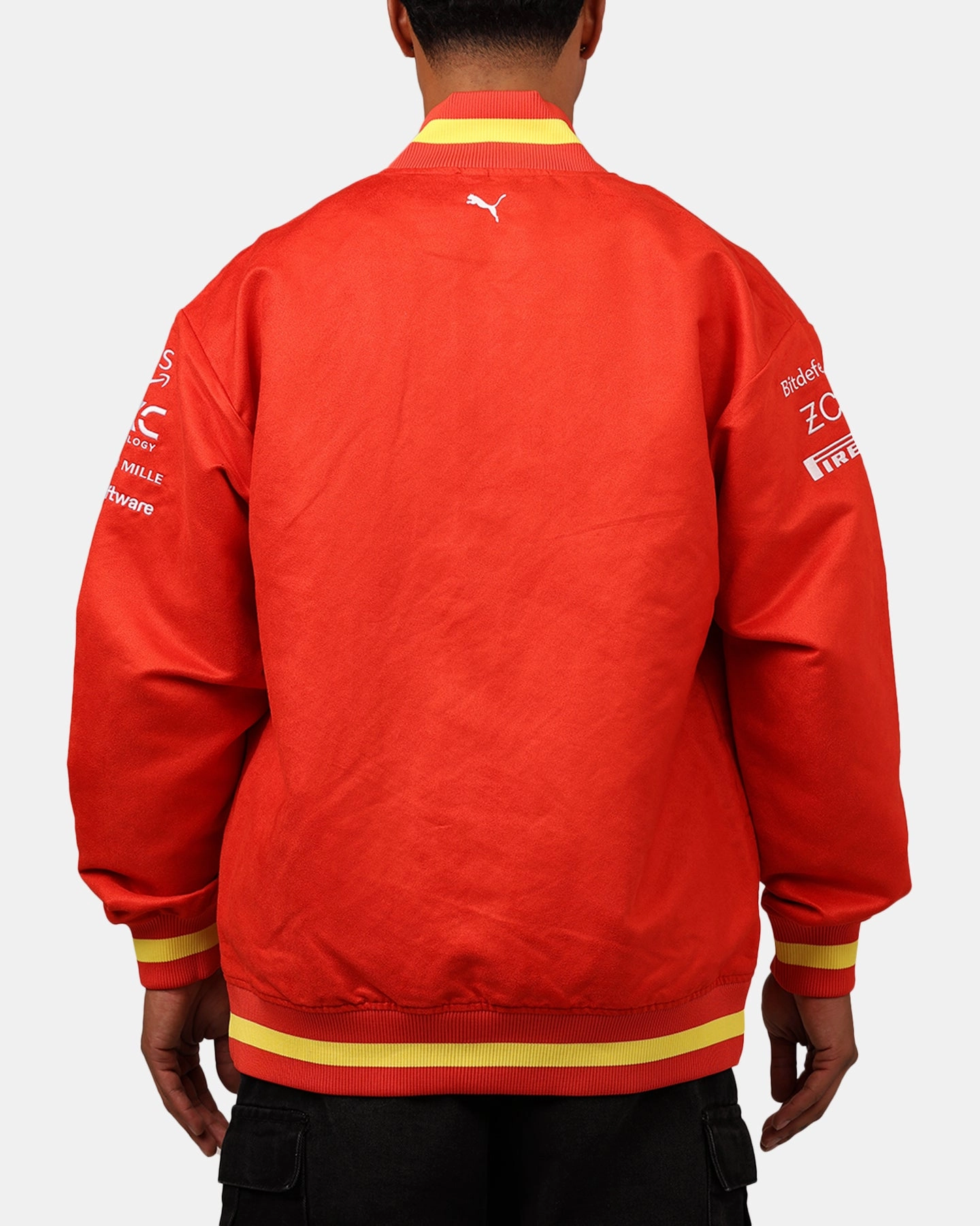 Puma X Scuderia Ferrari Full Zip Varsity Jacket Red Halloween costume Breathable mesh lining