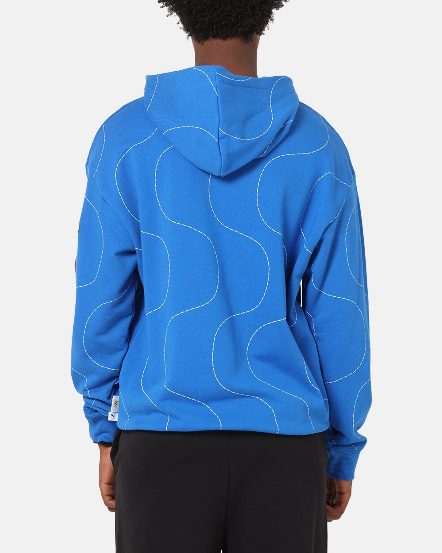 Puma X Scuderia Ferrari Monza Hoodie Steer Blue Adaptation - quick V Neckline Options