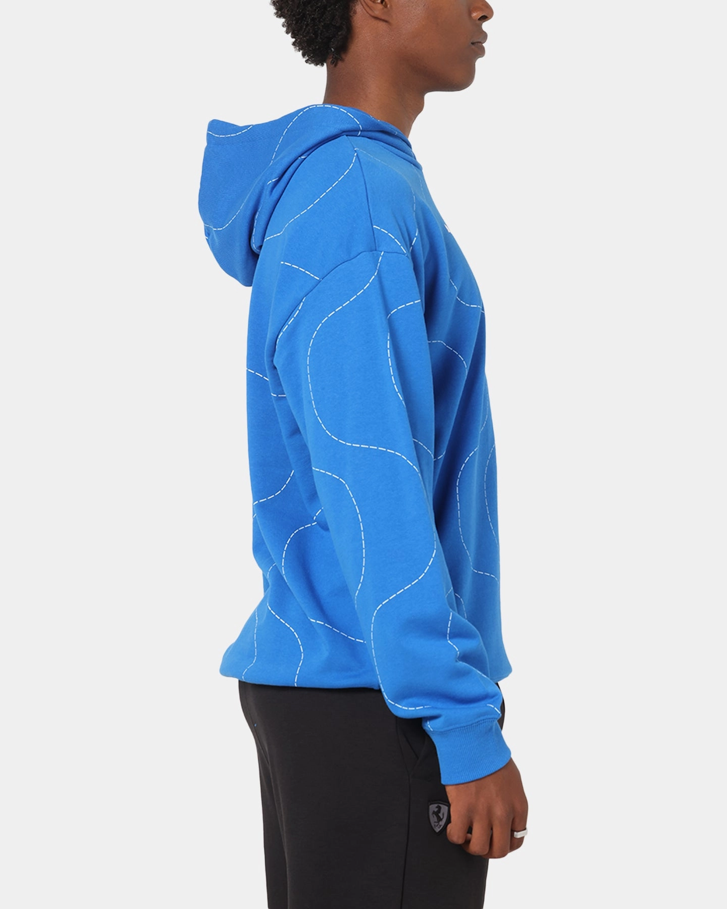 Enhanced Motion Range Comfortable Puma X Scuderia Ferrari Monza Hoodie Steer Blue