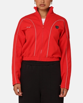 Puma X Scuderia Ferrari Women's Ferrari Style Crewneck Rosso Corsa Panama