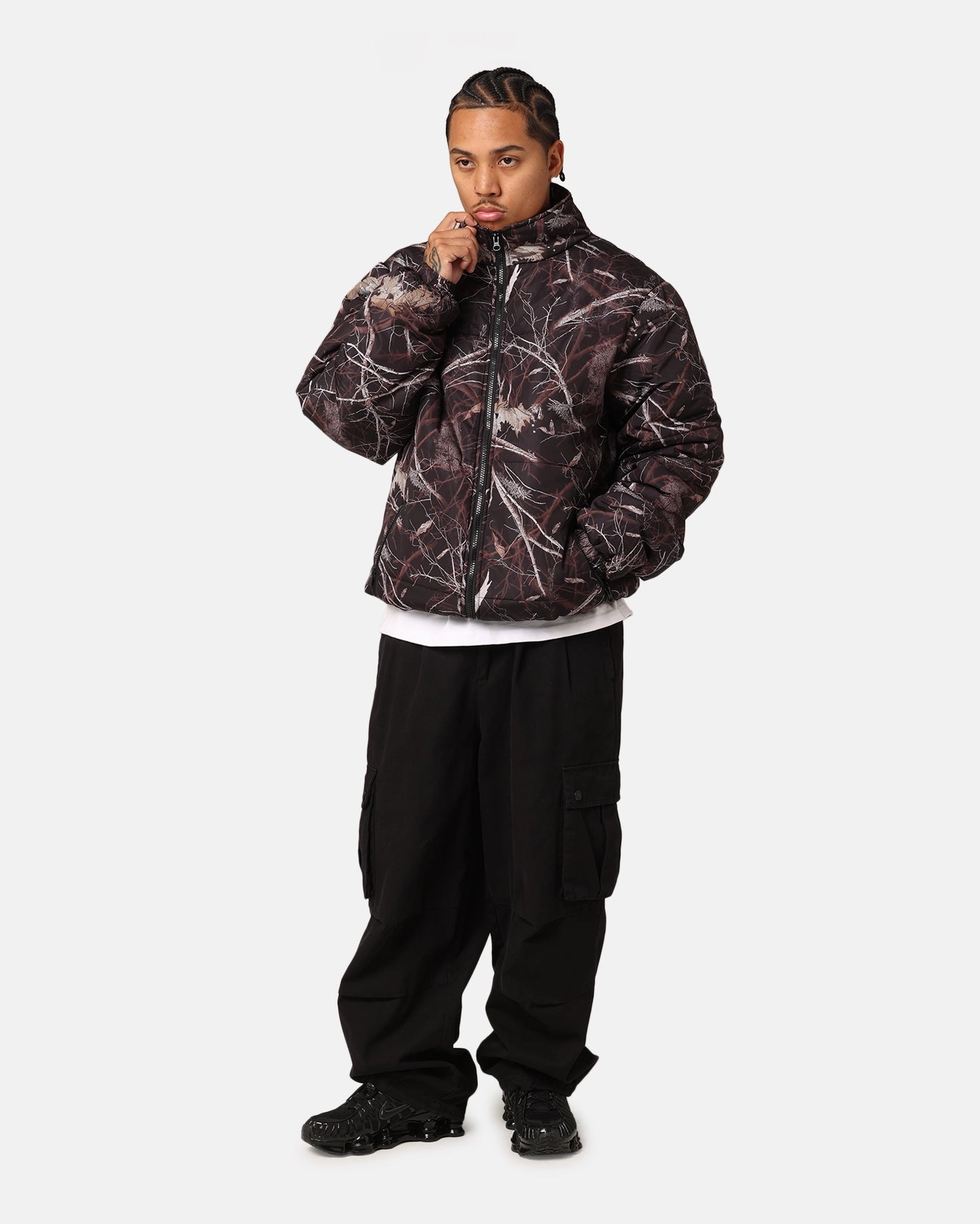 Goal Quick Layering X-Large Wave Dye Puffer Jacket Dark Camo