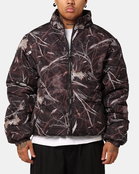 X-Large Wave Dye Puffer Jacket Dark Camo Performance Outerwear Neutral