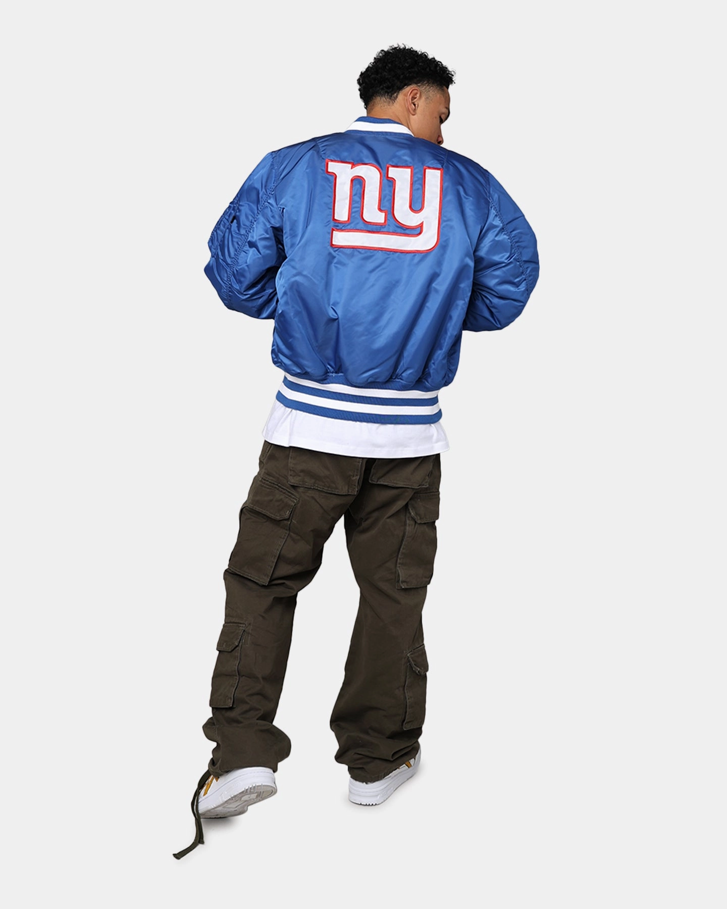 car New Era X Alpha Series X NFL New York Giants MA-1 Bomber Jacket Royal/Red