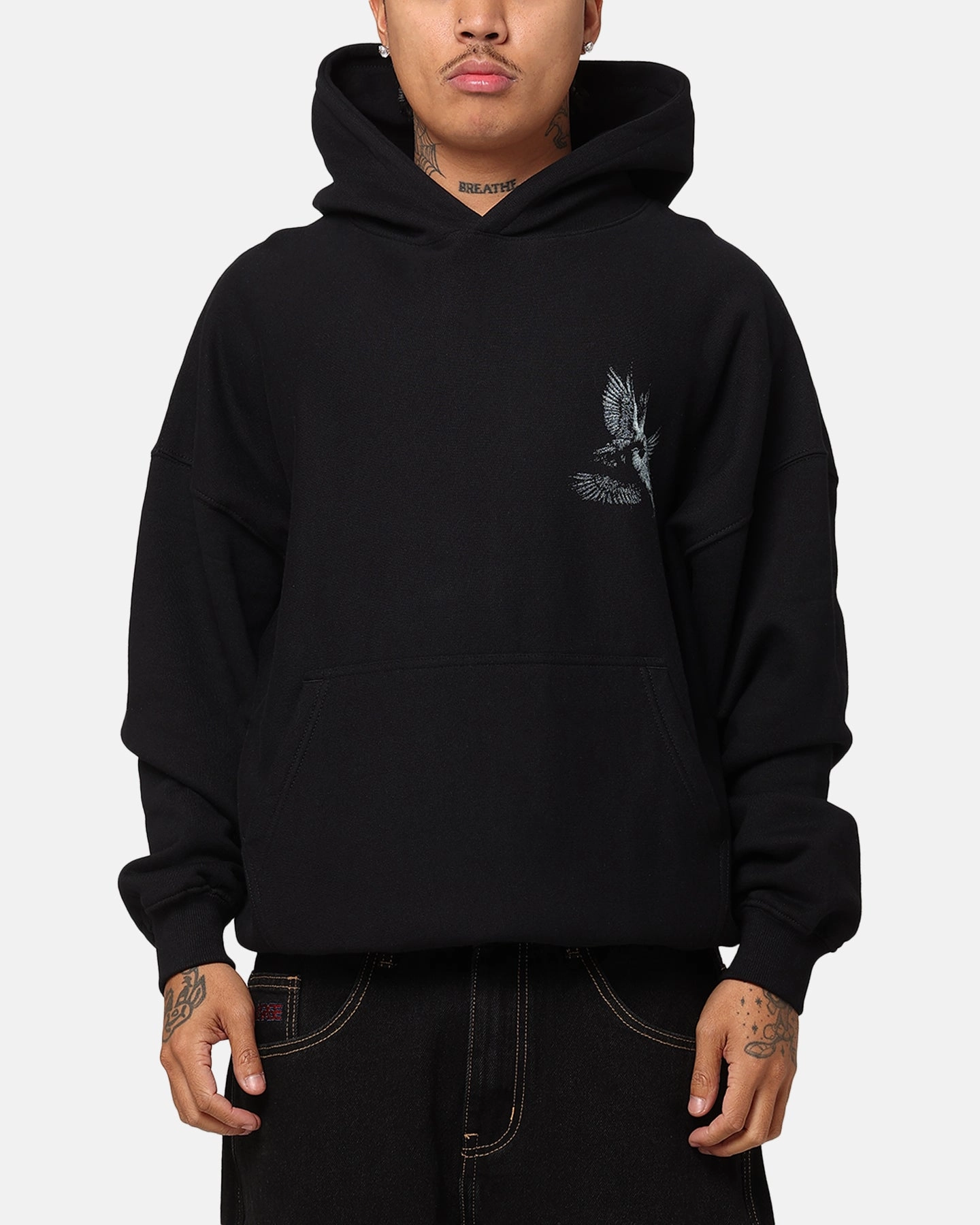 Saint Morta Doves Premium Hoodie Black Culture Hairspray