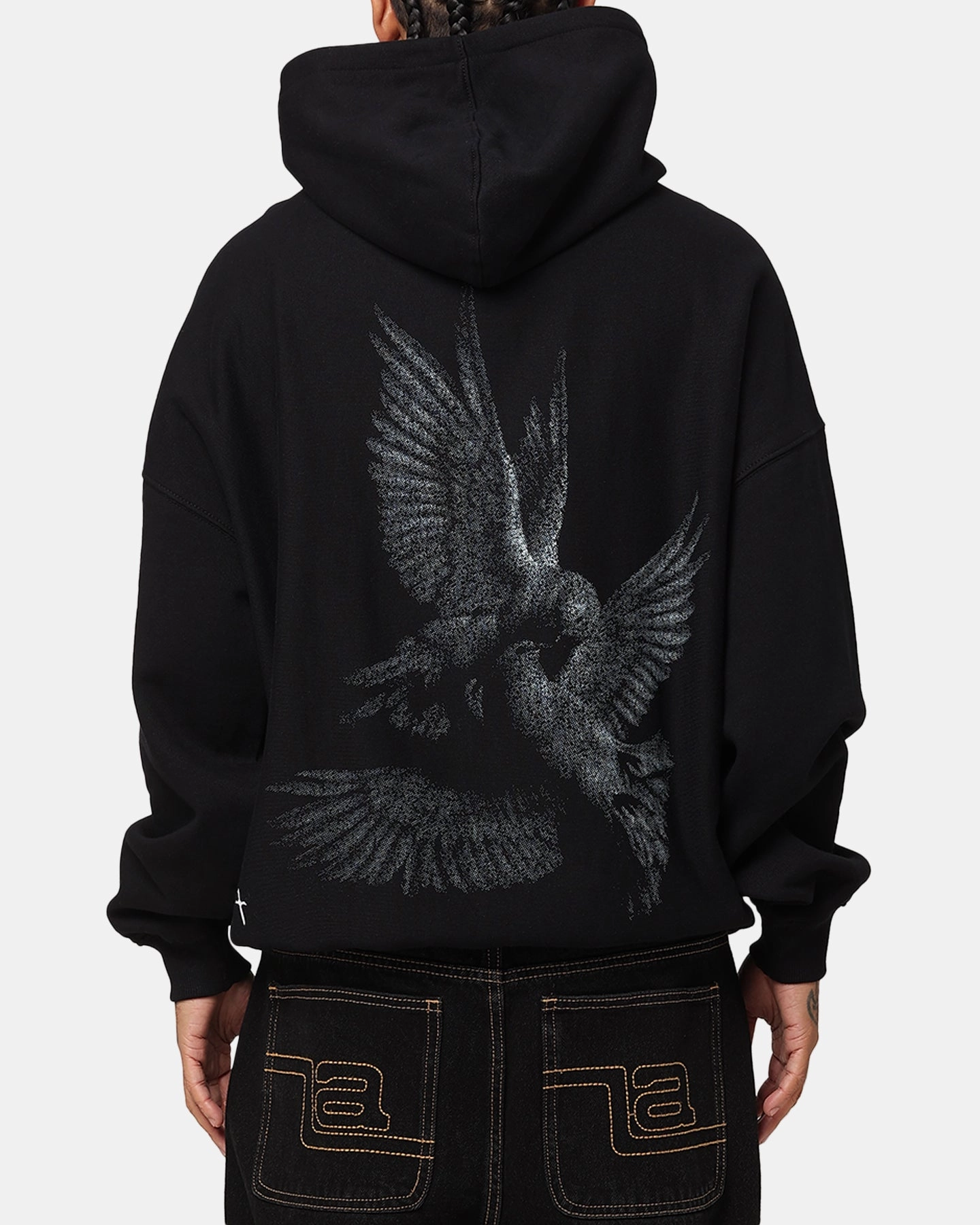 Saint Morta Doves Premium Hoodie Black Variable Baffle Sizing