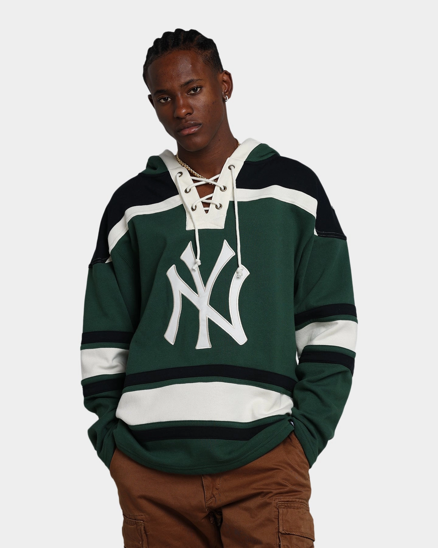 47 Brand New York Yankees Superior Lacer Hoodie Dark Green Loungewear