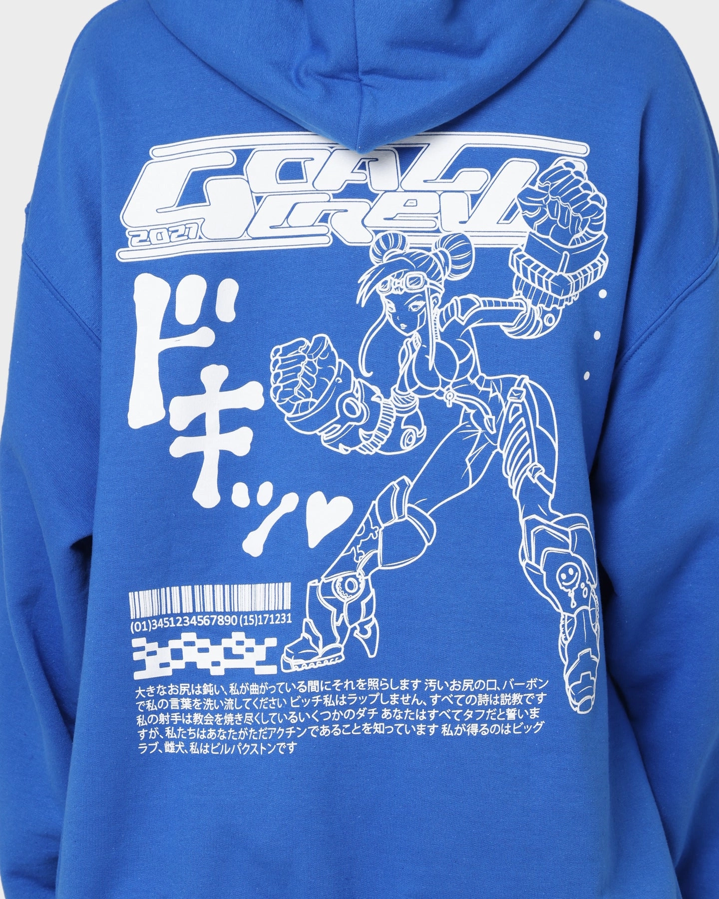 Reflective accents multi-color Goat Crew Kyoto Hoodie Blue