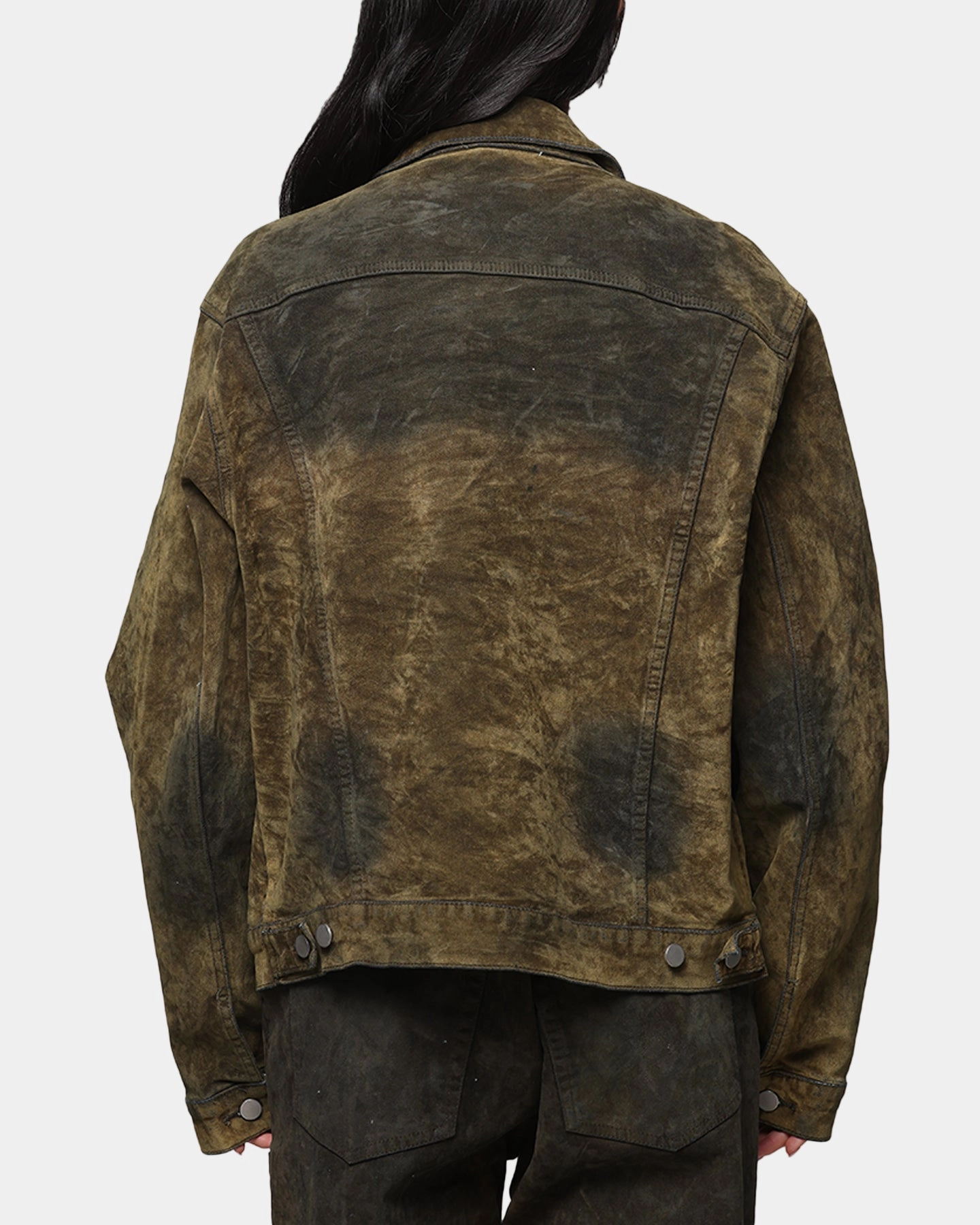 Weatherproof Zipper Warning MNML SL3 Suede Jacket Olive/Black