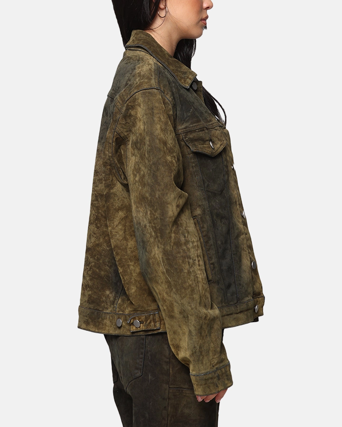 Street Ready MNML SL3 Suede Jacket Olive/Black