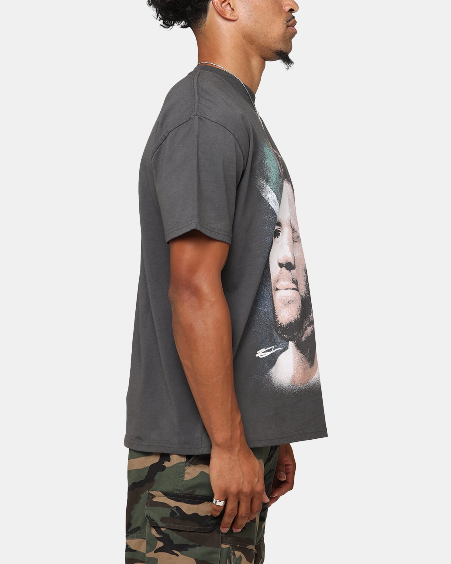 AntiPillingTreatment Minimalist Stitching UFC By Culture Kings Dricus du Plessis Big Head Heavy T-Shirt Black Wash