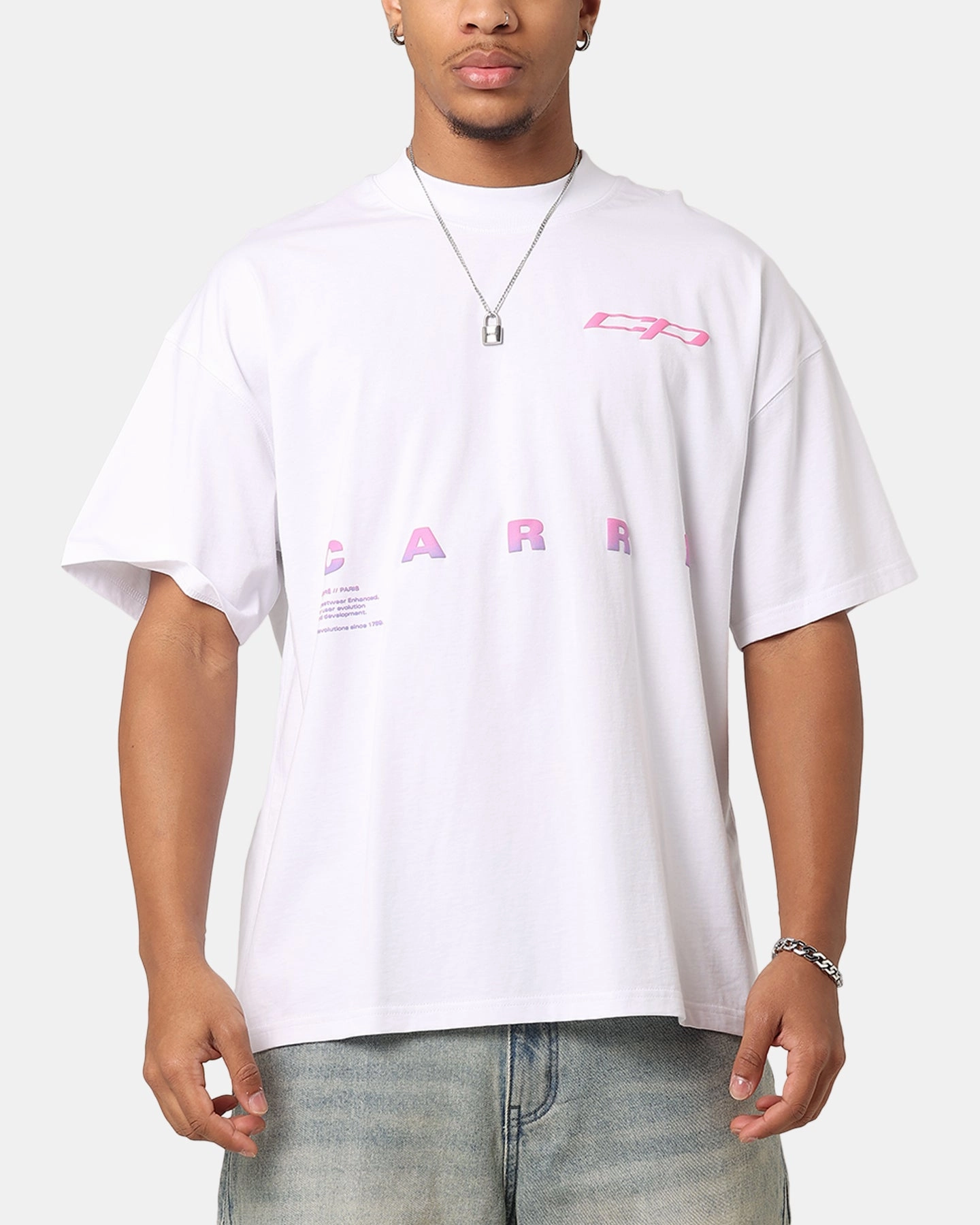 Beach Wear Minimal Fashion Carre Enhanced Grad T-Shirt White