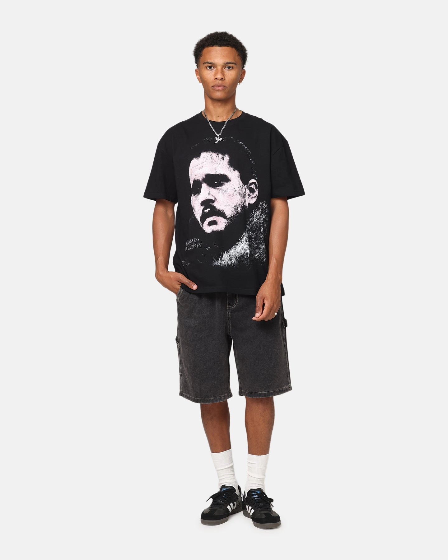 Goat Crew X Game Of Thrones Jon Snow Vintage T-Shirt Black Acidwash Timeless Layering Airflow Ventilation Design