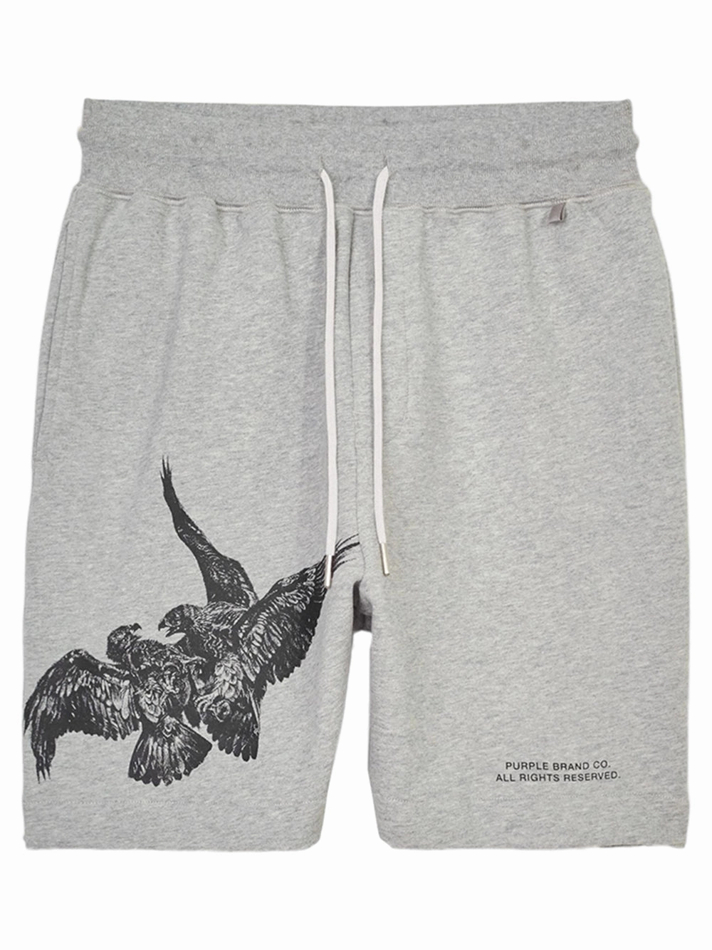 Fit Design Chic Comfort Purple Brand French Terry Heather Grey Bird Shorts 'Grey'