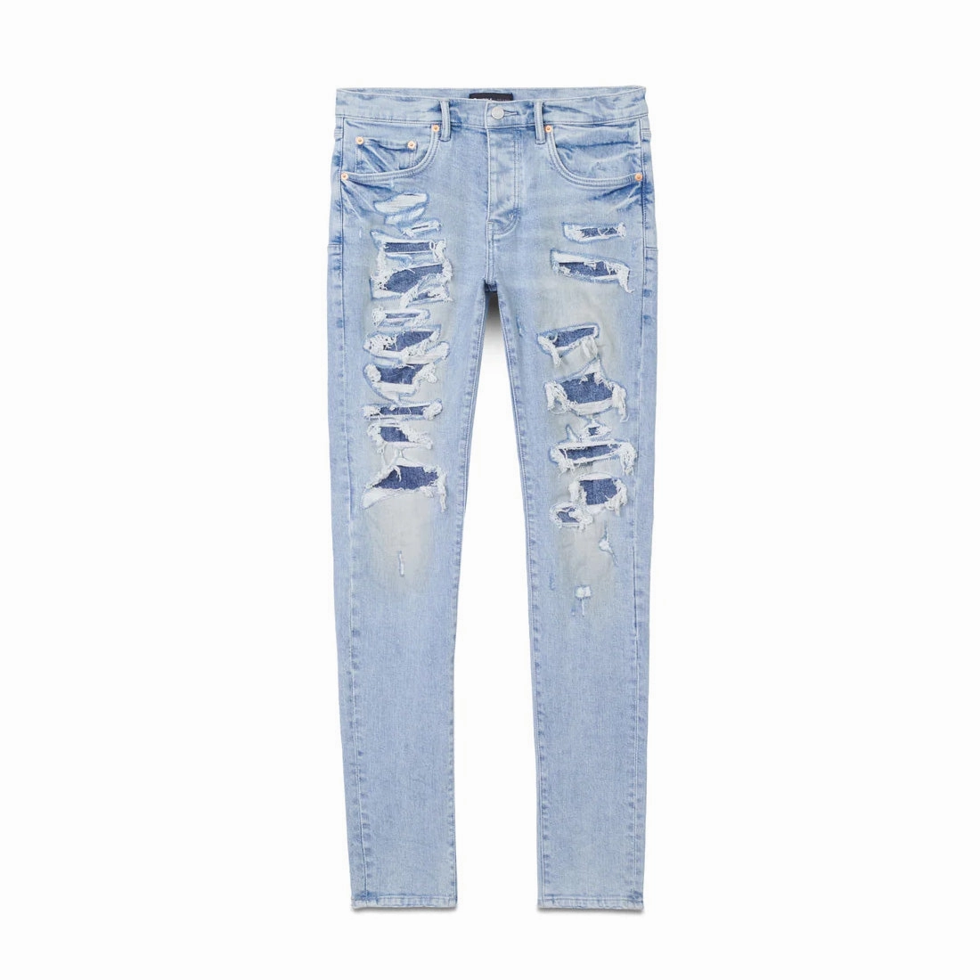 Travel Fit Purple Brand Light Indigo Destroy Repair