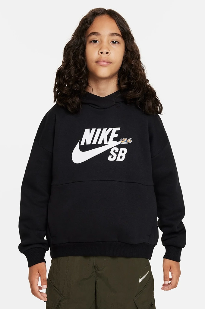 Travel Essential Nike SB Icon Fleece Kids Oversized Pullover Hoodie