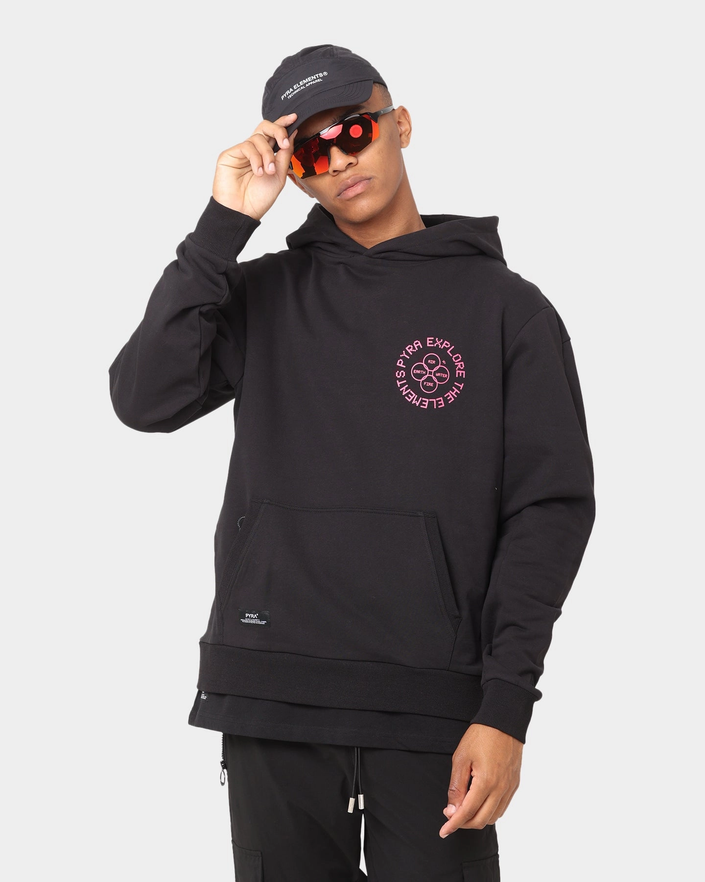 PYRA 4 Elements Hoodie Black/Multi-Coloured Shield
