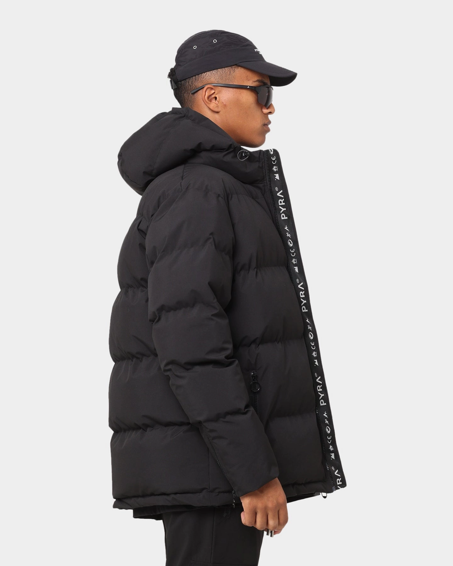 PYRA Alpine Puffa Jacket Black Base Layer