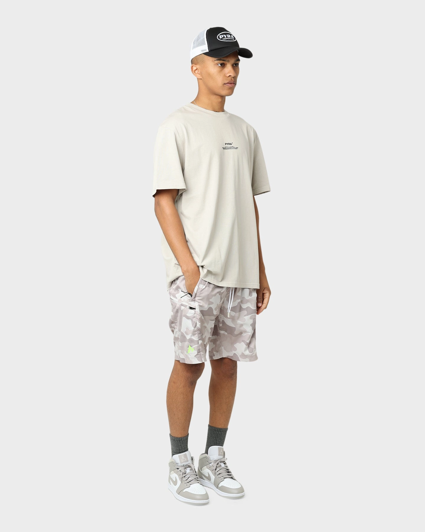 Pyra Desert Nylon Shorts Desert Camo Team Spirit