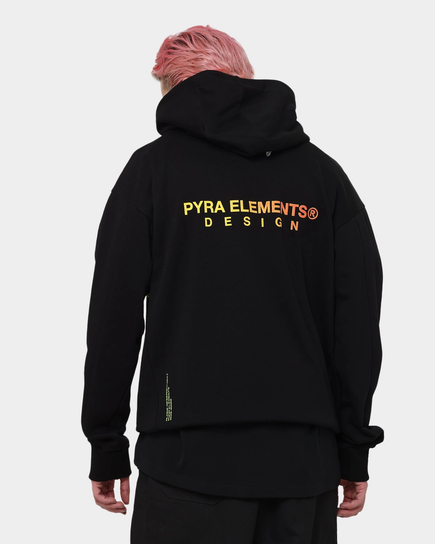 PYRA Design Logo Hoodie Black/Orange Easy Care Publish