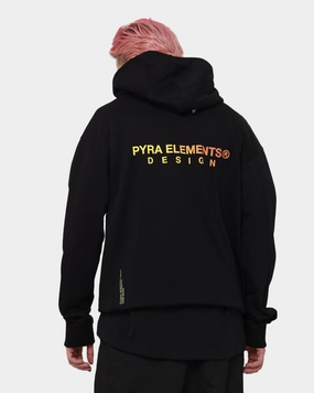 PYRA Design Logo Hoodie Black/Orange Easy Care Publish