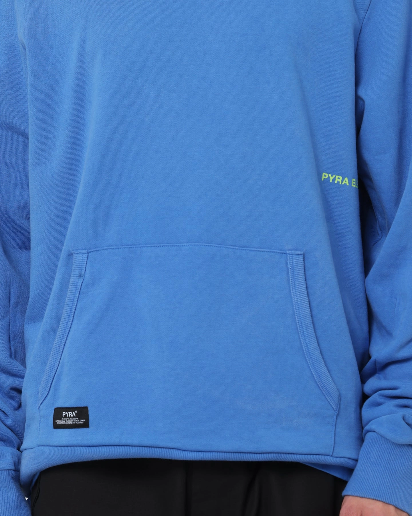 Modern Fit PYRA Design Logo Hoodie Laguna Blue
