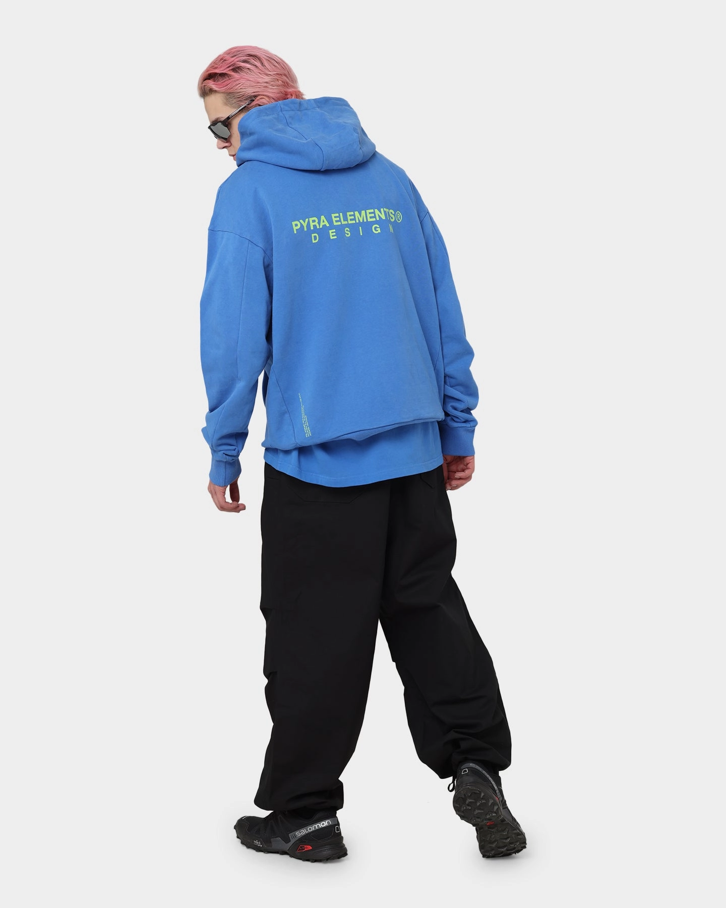 PYRA Design Logo Hoodie Laguna Blue Stand Ability
