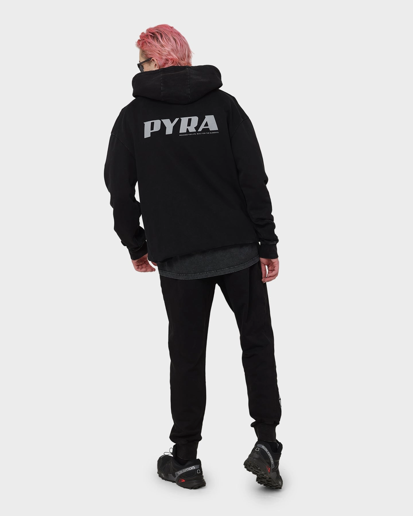 Heat Retention young people PYRA Elevation Vintage Hoodie Vintage Black