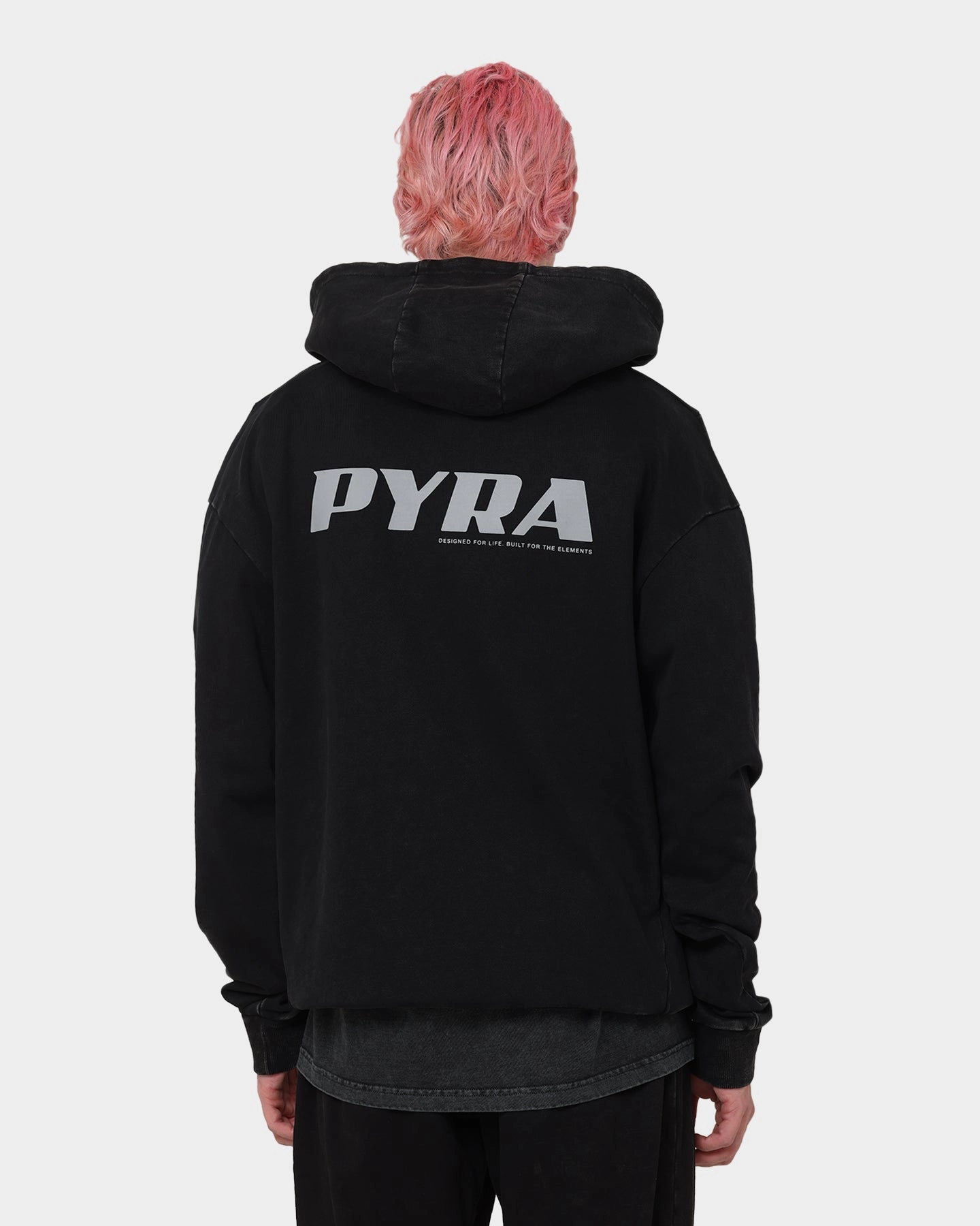Sporty Design Comfort Fit Silhouette PYRA Elevation Vintage Hoodie Vintage Black
