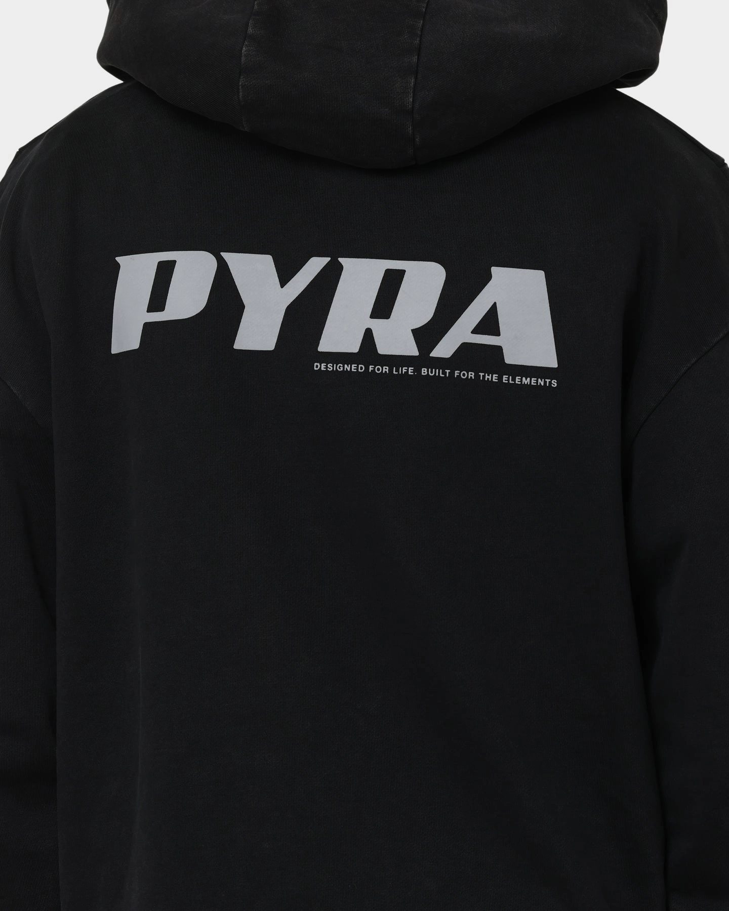 PYRA Elevation Vintage Hoodie Vintage Black Unstructured Shoulder Cut