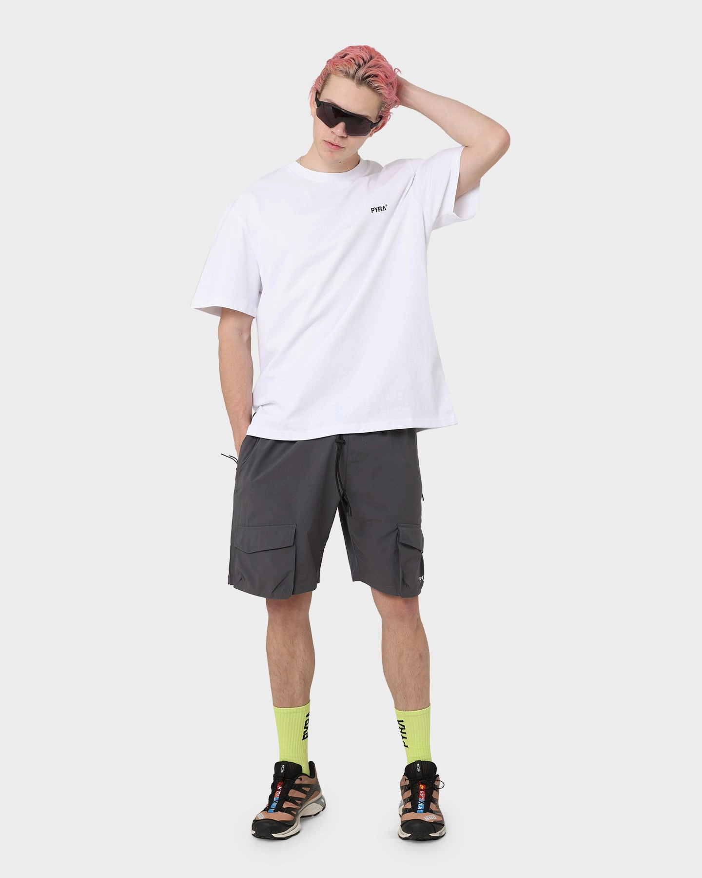 Street Fashion wrinkle - resistant PYRA Flex Cargo Shorts Carbon