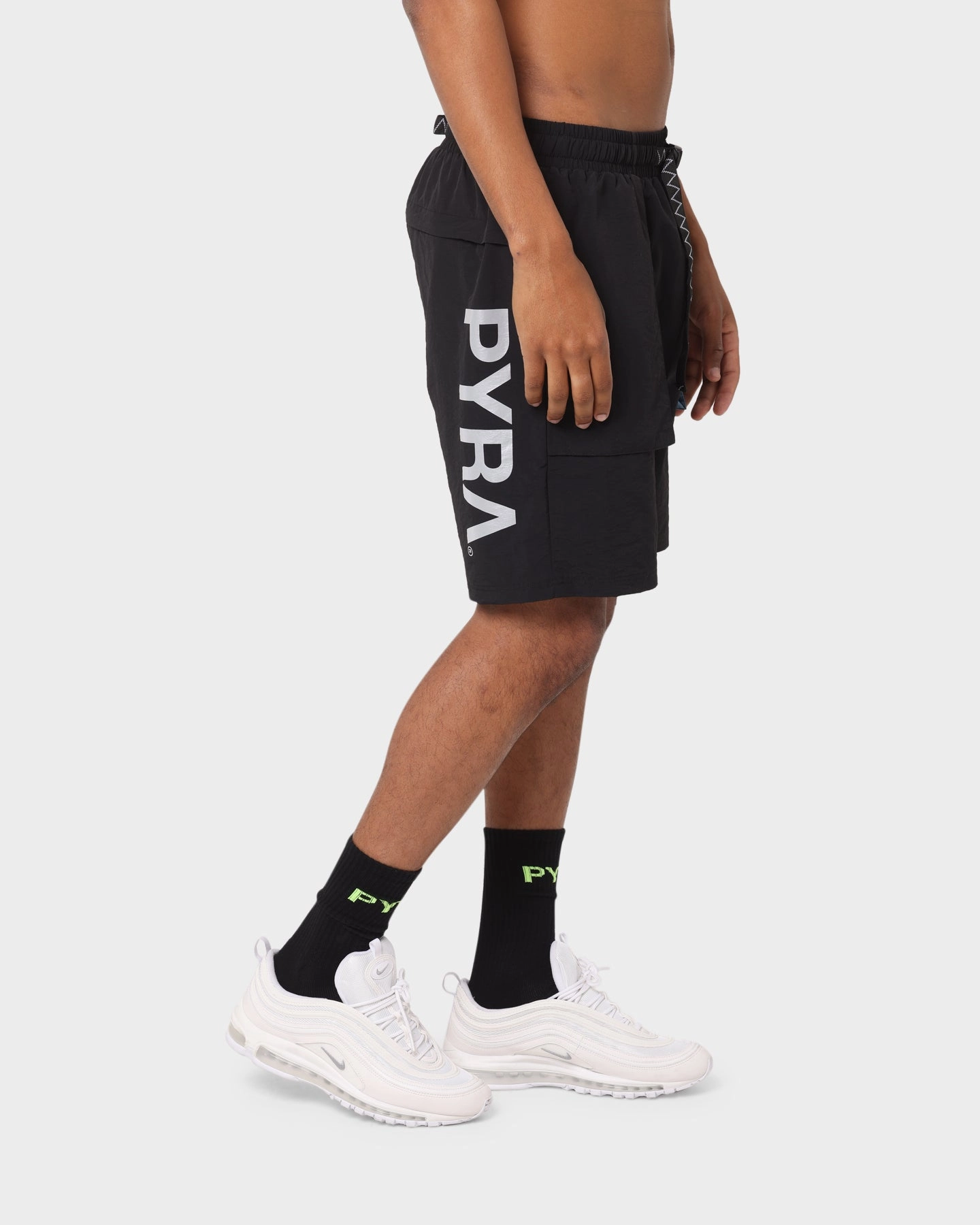 PYRA Future Nylon Shorts Black snowboarding apparel