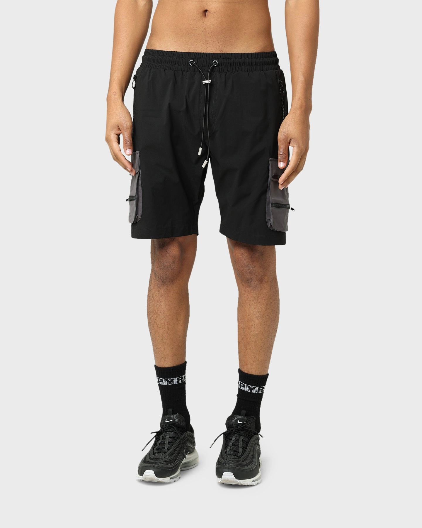 Pyra Nero Cargo Shorts Black Anti Static Technology