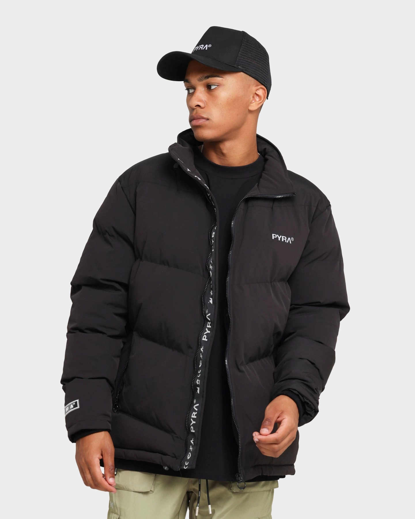 waiters Soft Texture PYRA Padded Puffa Jacket Black