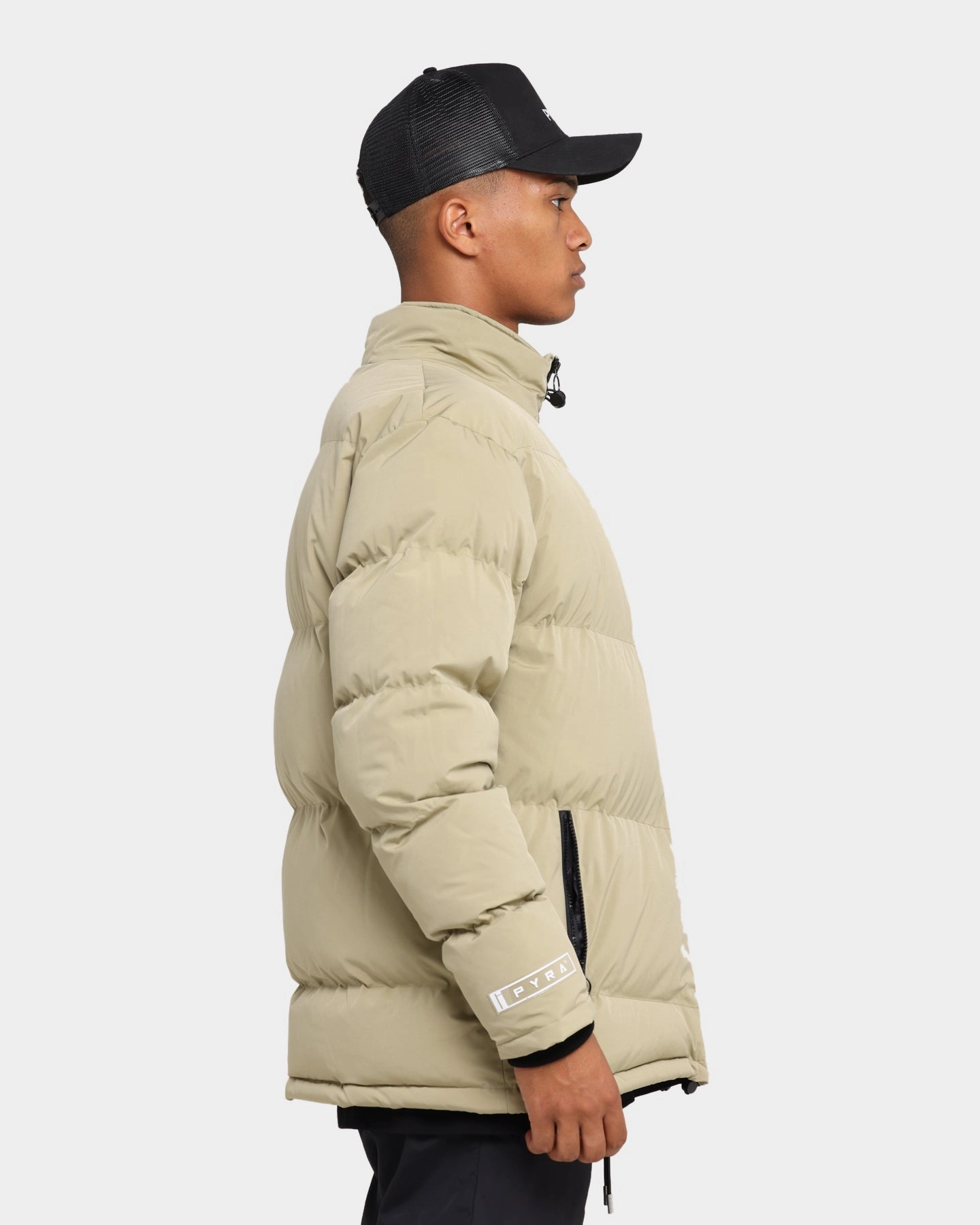 PYRA Padded Puffa Jacket Olive Winter Weather Protection Oppose