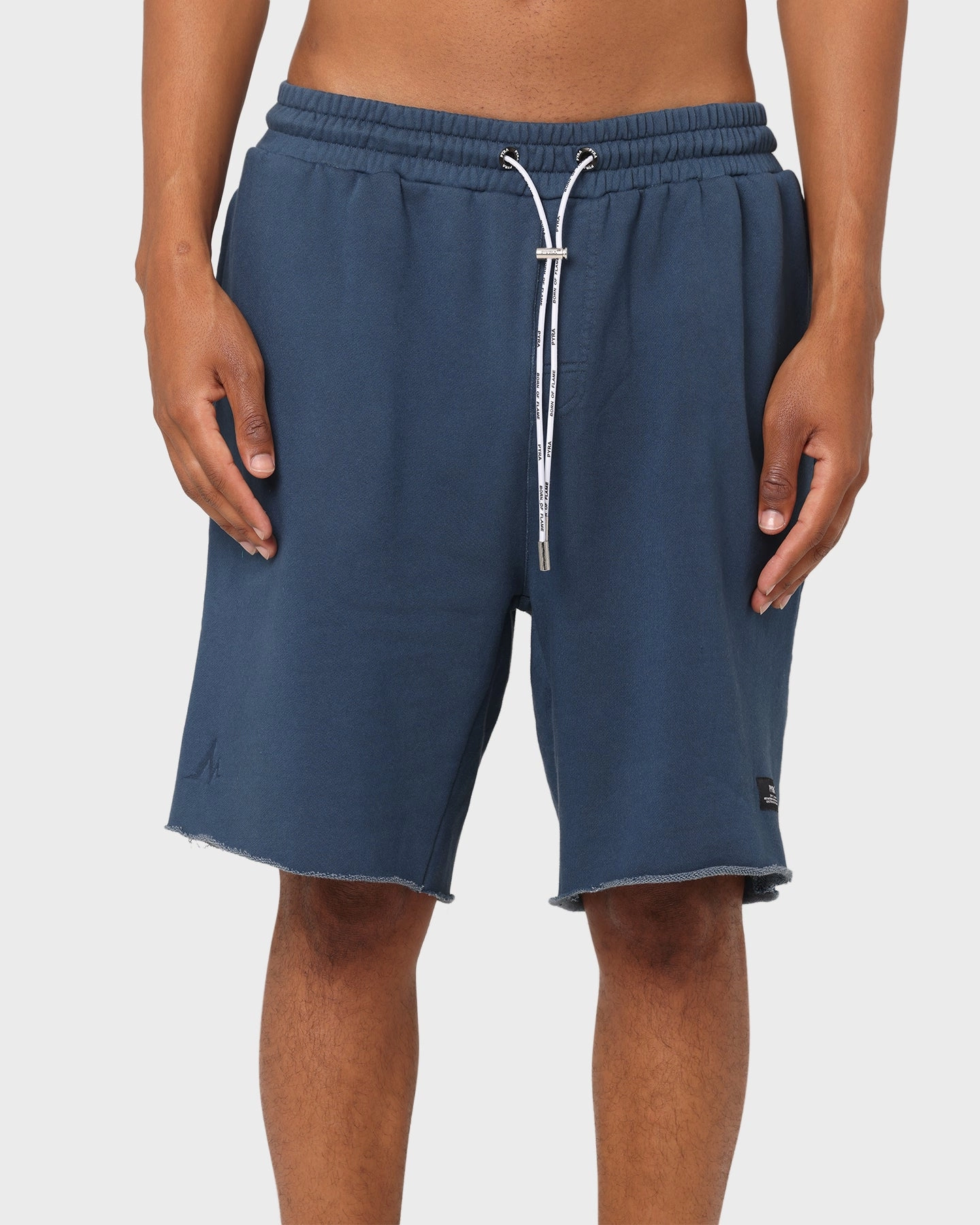 PYRA Raw Slouch Shorts Navy Snag Free Material