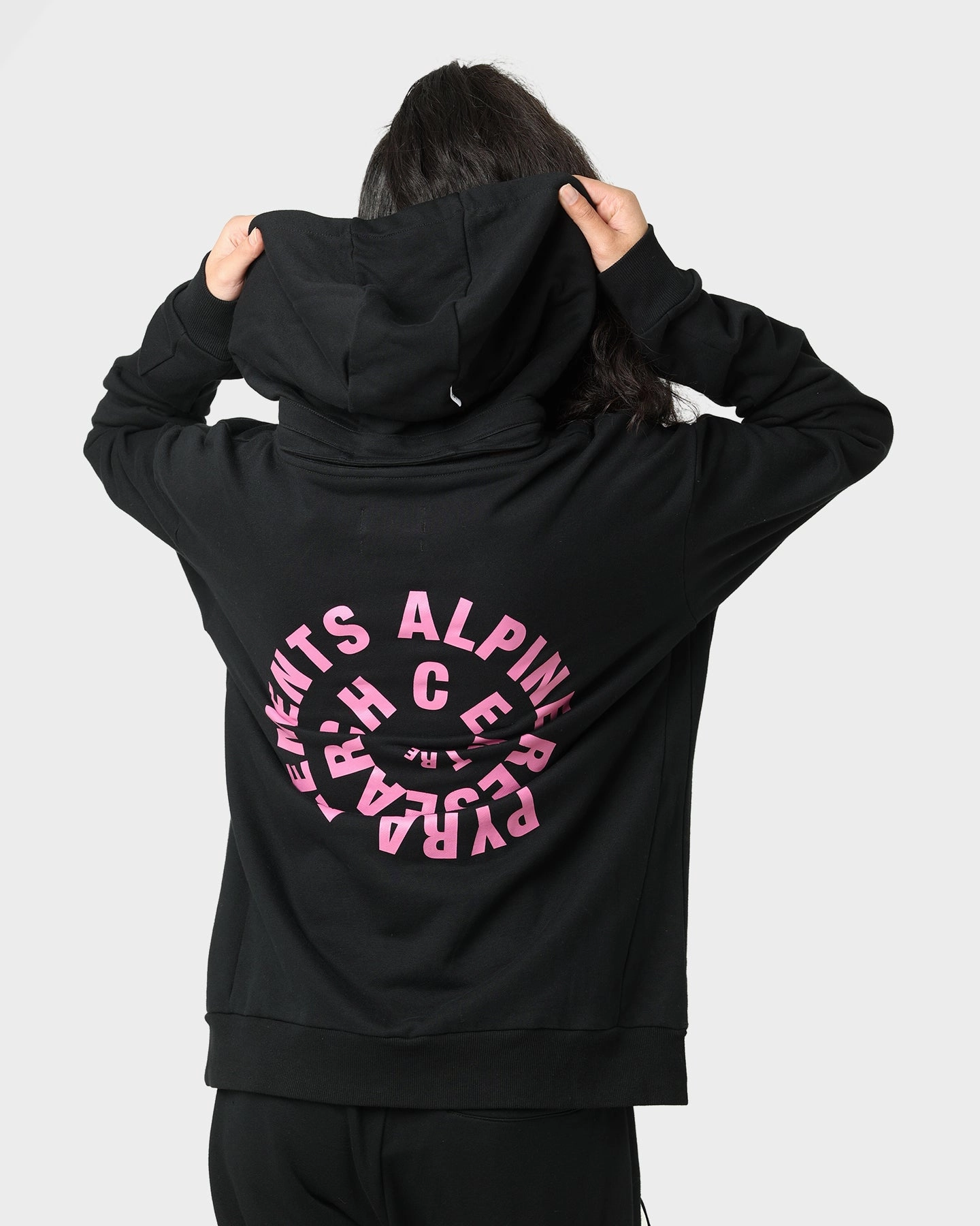 Heat Reflective Tech Pyra Spin Out Hoodie Black/Purple