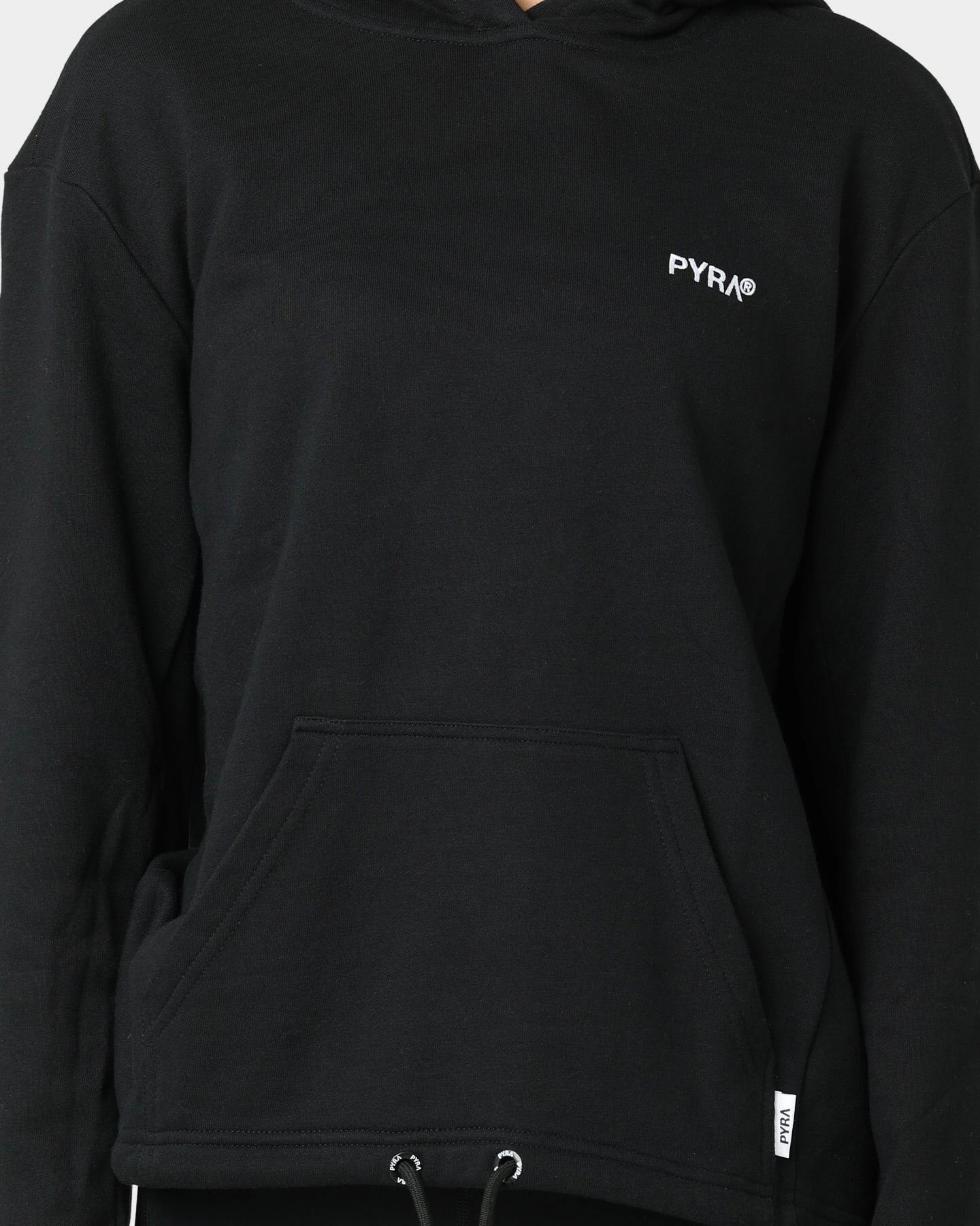 Pyra Women's Oversized Team Hoodie Black Articulated Sleeve Cut suitable for business trips