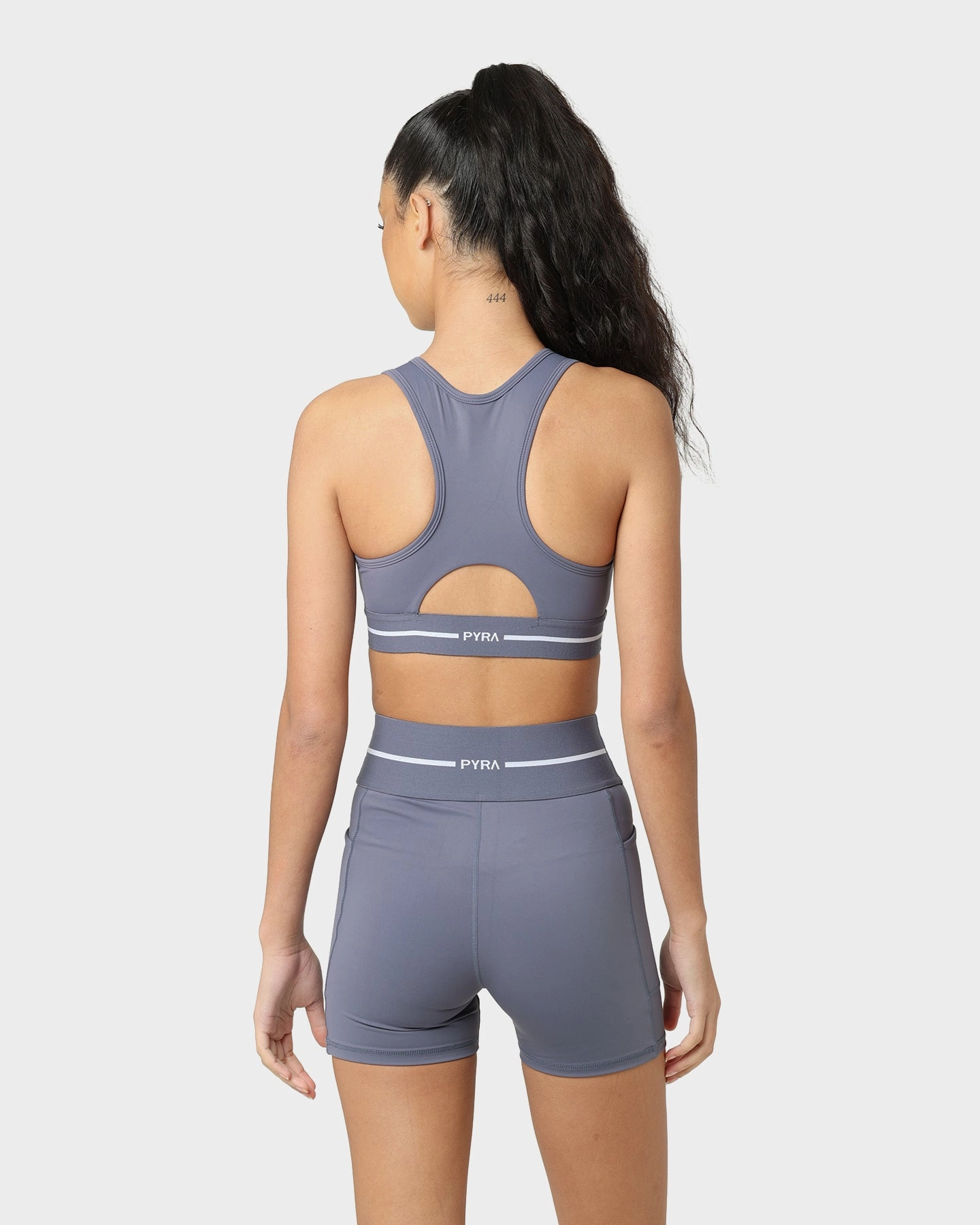 Sporty and Cool semi-formal style PYRA Women's Summit Sports Bra Vintage Indigo