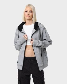 PYRA Zip Through Hoodie Grey Marle tag