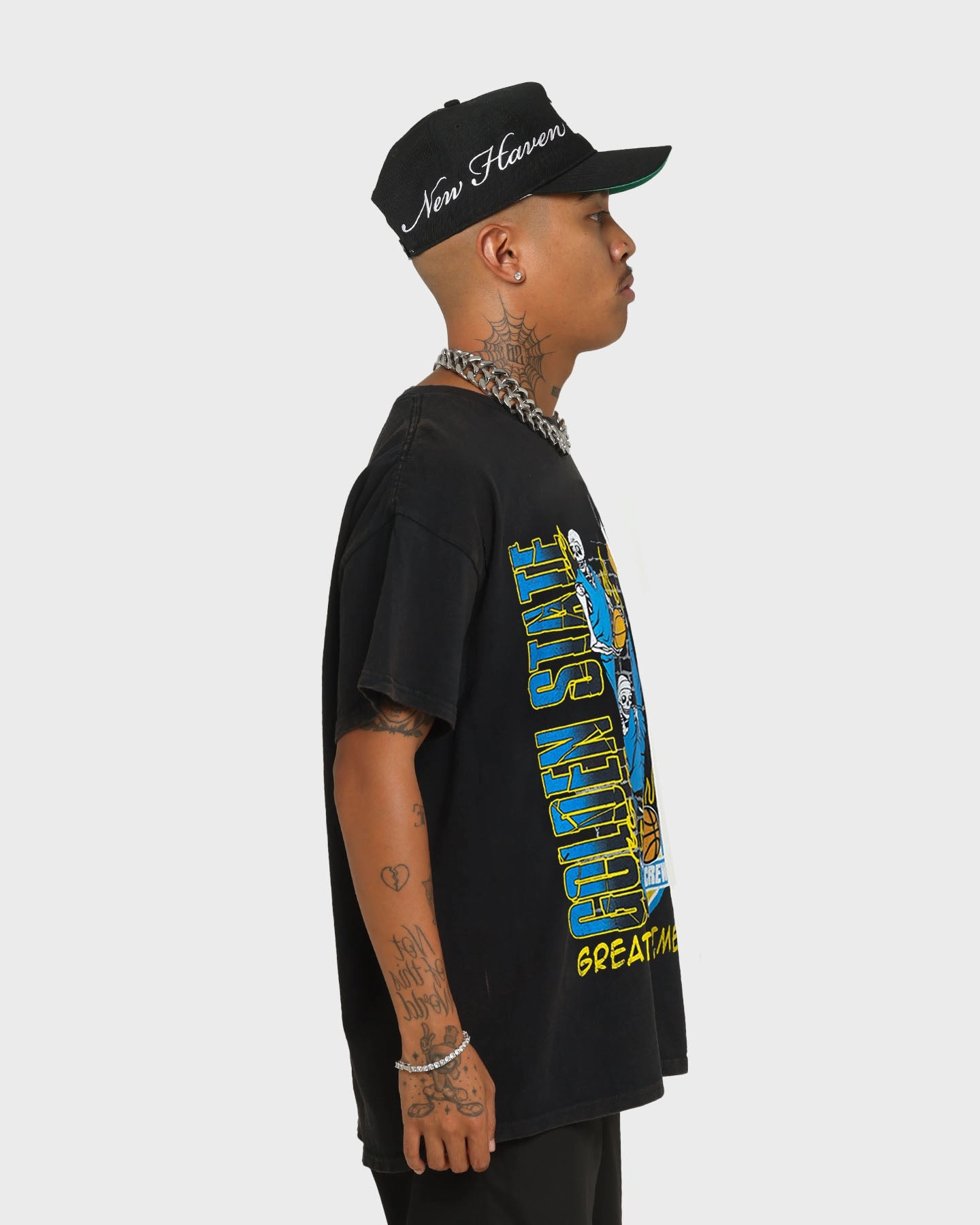 MoistureControlFibers Goat Crew Golden Finals Vintage T-Shirt Washed Black