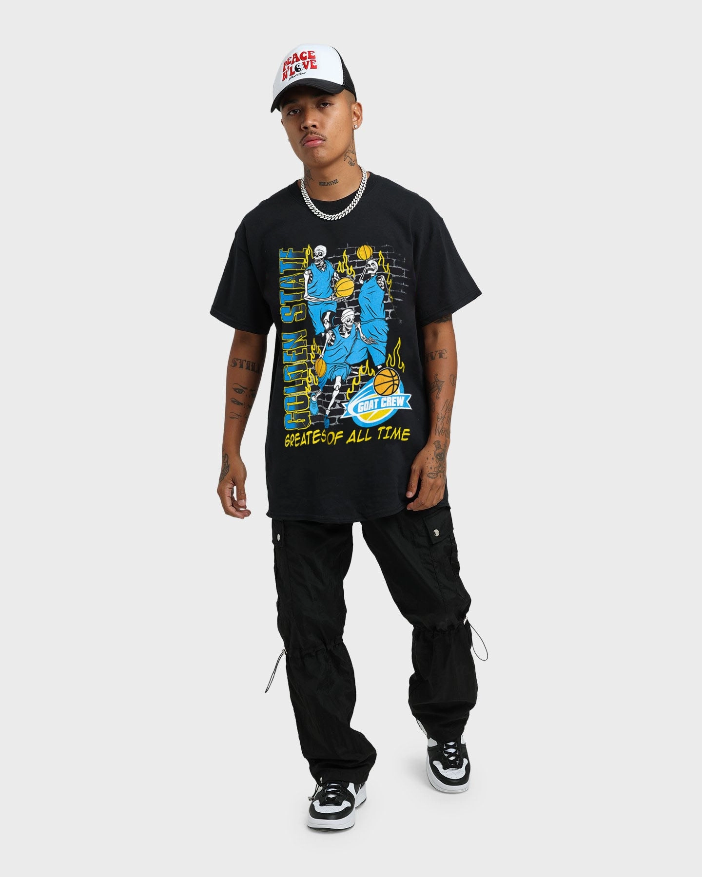 Goat Crew Golden Finals Vintage T-Shirt Washed Black dry cleanable