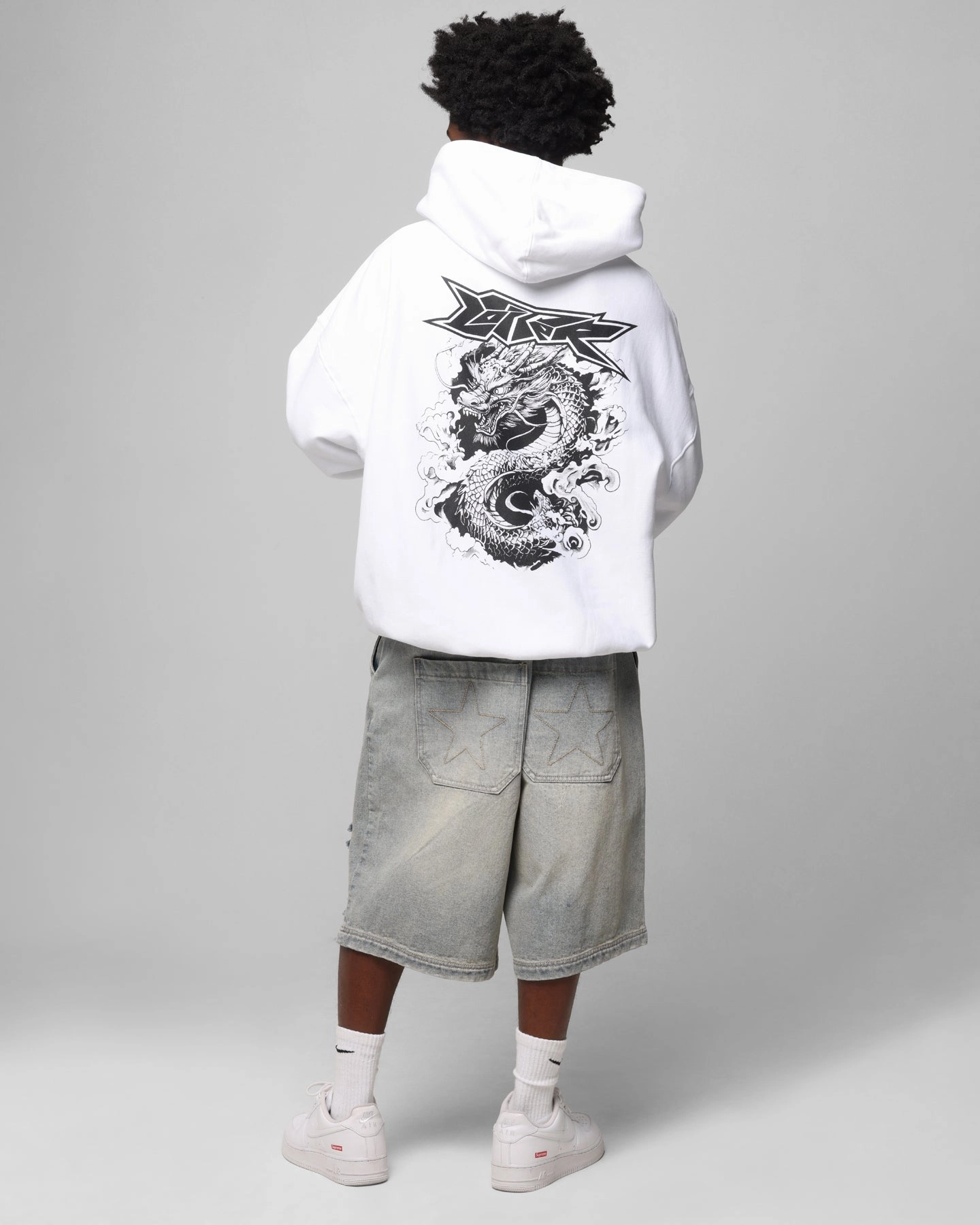 Consciousness Admire Loiter Draco Born Hoodie White