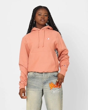 Functional Outerwear Layered Protection Champion Women's Reverse Weave Small C Oversized Hoodie Timeless Coral