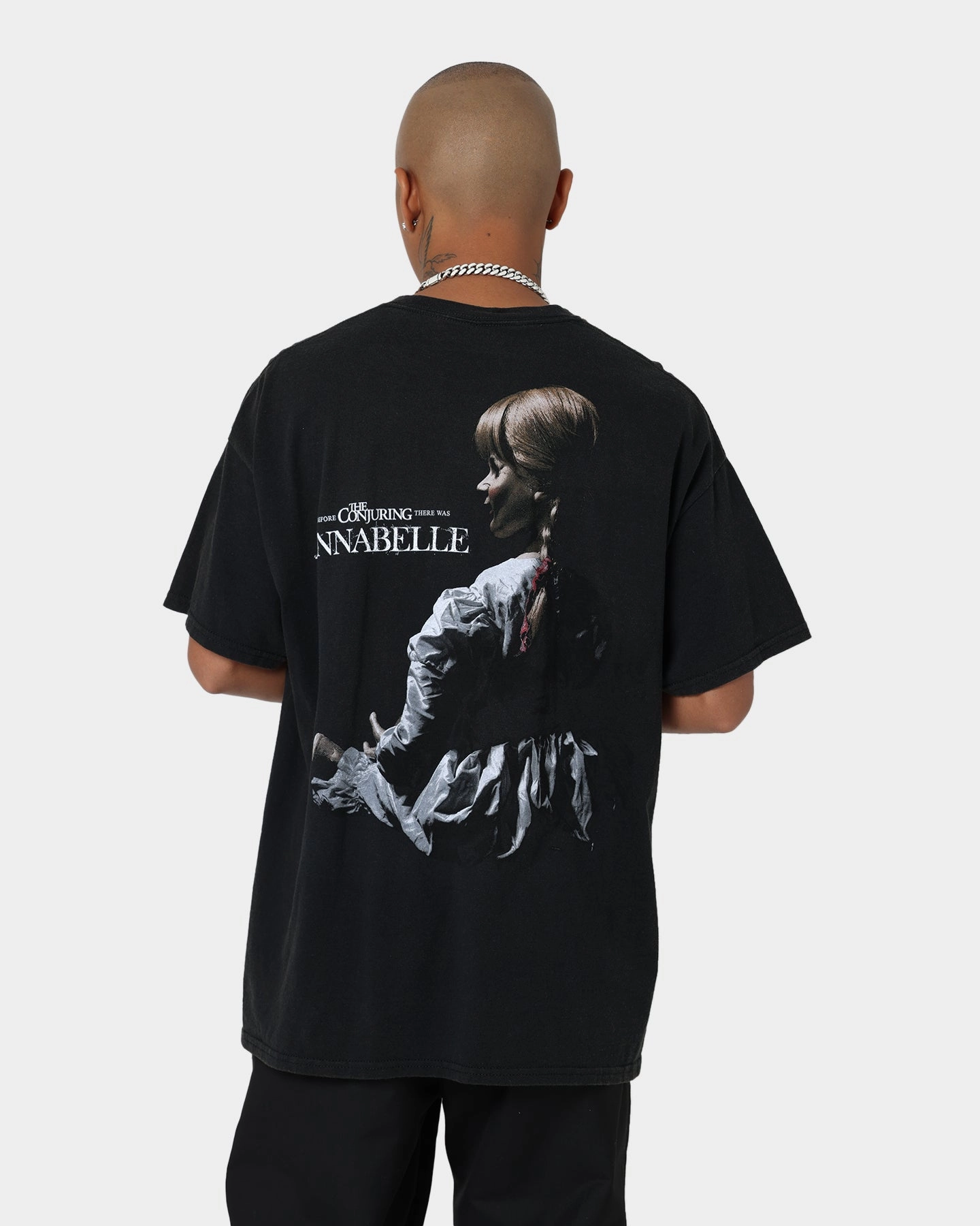 Sporty Fashion American Thrift X Annabelle Annabelle Vintage T-Shirt Black Wash