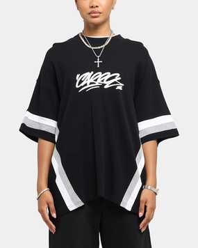 Carre Graffiti Waffle T-Shirt Black Casual Comfort Look semi-formal style