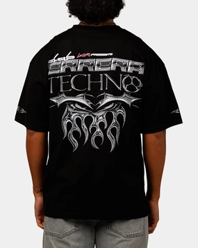 Loiter Techno T-Shirt Black Brushed Interior Lining High Quality Printing