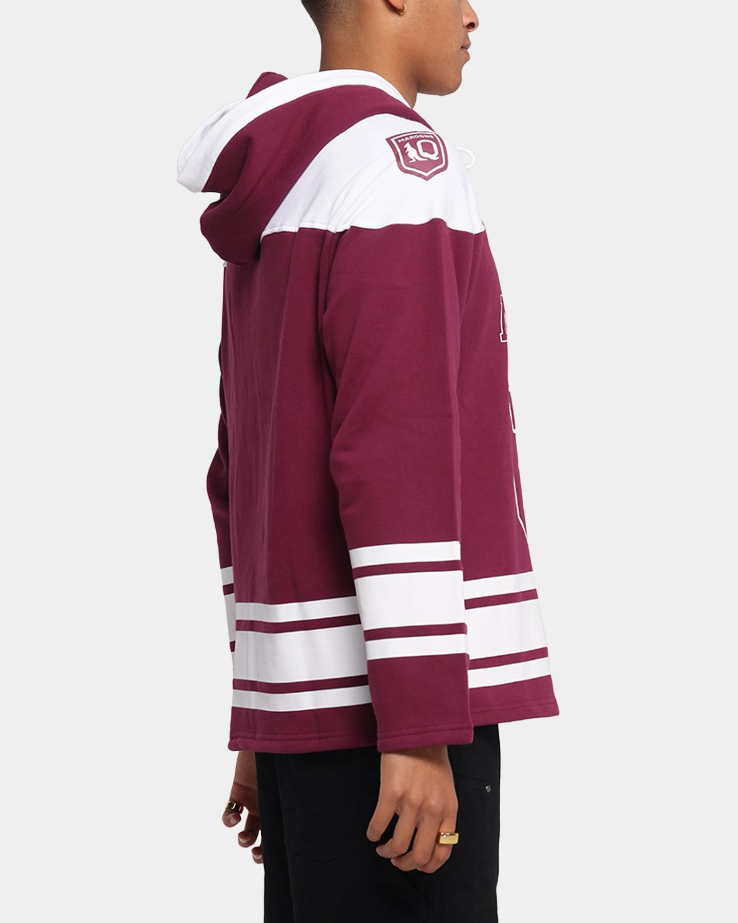 Queensland Rugby League Queensland Maroons Panel Hoodie Maroon Safety - first