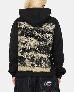 mountain scene Three Layer Laminate Sleep Token Even In Arcadia Hoodie Black